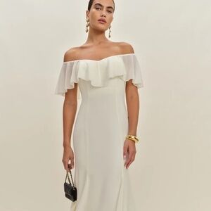 Reformation Charee Dress Ivory - Size 6